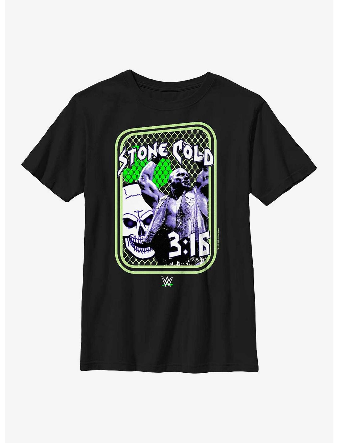 WWE Stone Cold Steve Austin Steel Cage Youth T-Shirt, BLACK, hi-res