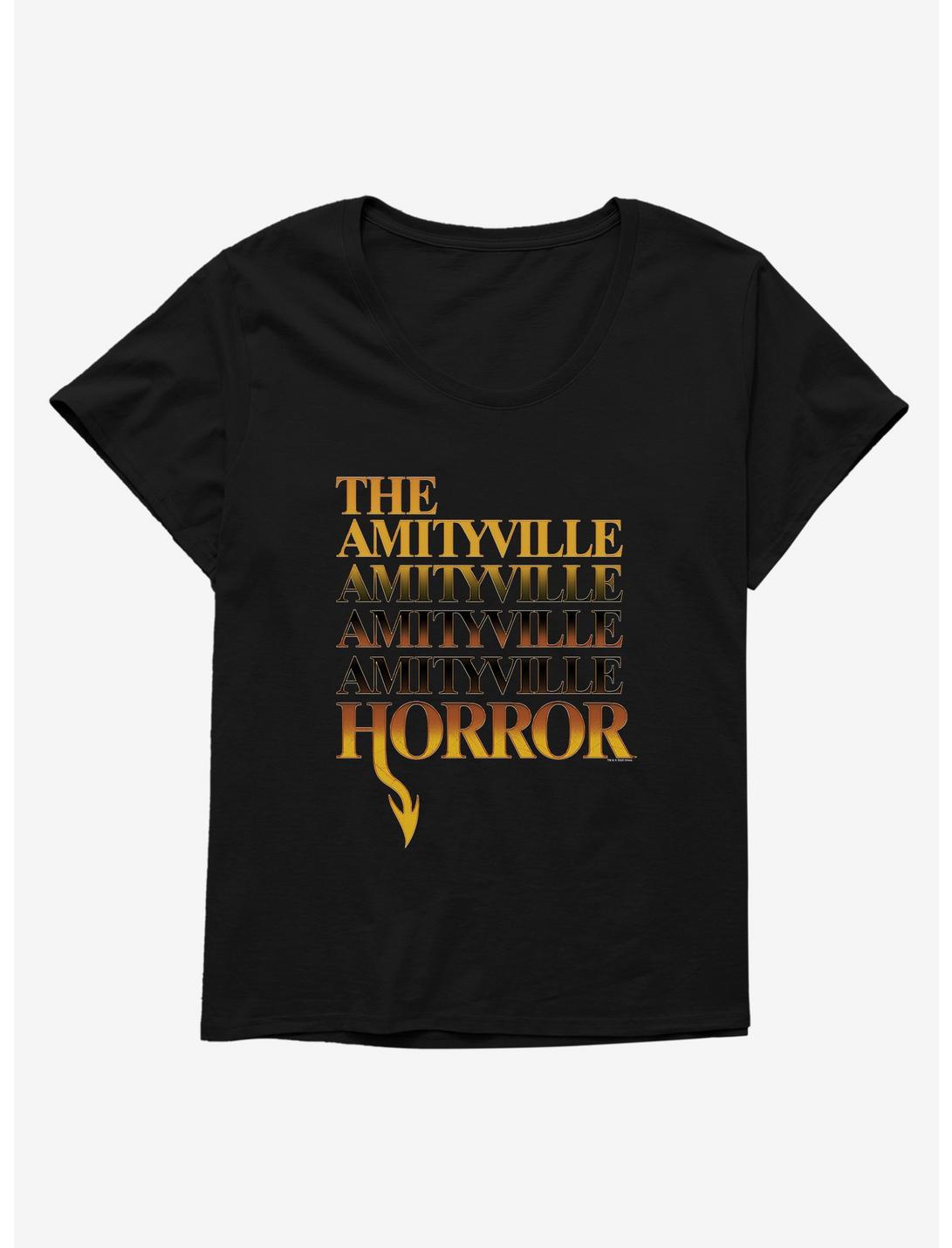 The Amityville Horror Logo Womens T-Shirt Plus Size, BLACK, hi-res