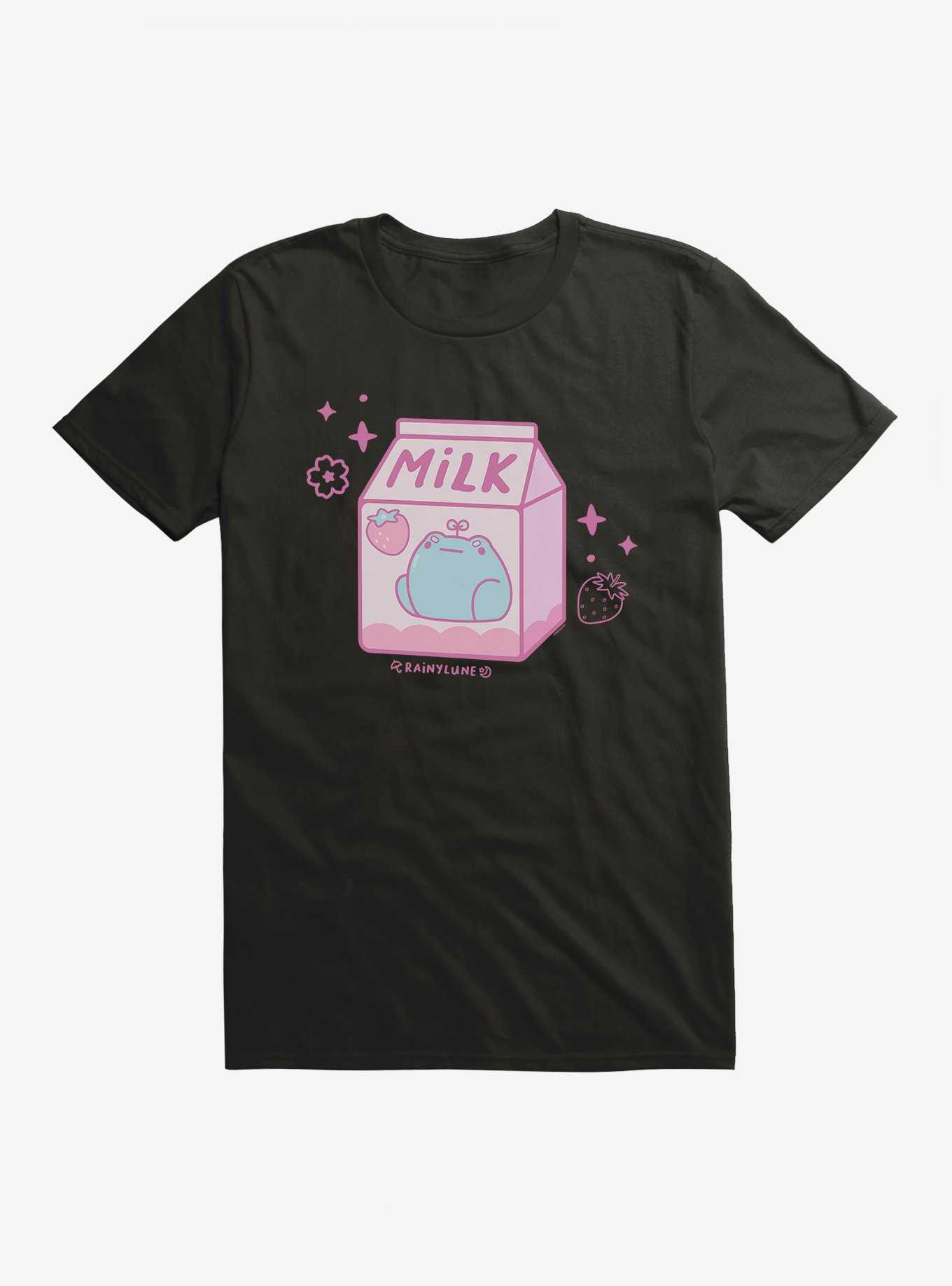 Rainylune Sprout The Frog Strawberry Milk T-Shirt, , hi-res