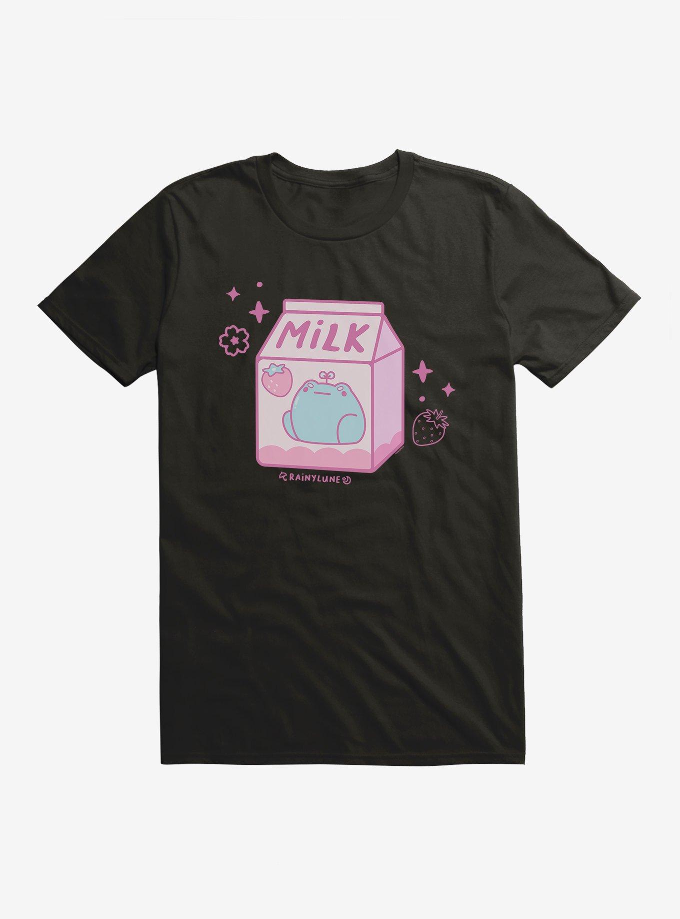 Rainylune Sprout The Frog Strawberry Milk T-Shirt, , hi-res