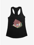 Rainylune Sprout The Frog Clock Girls Tank, BLACK, hi-res