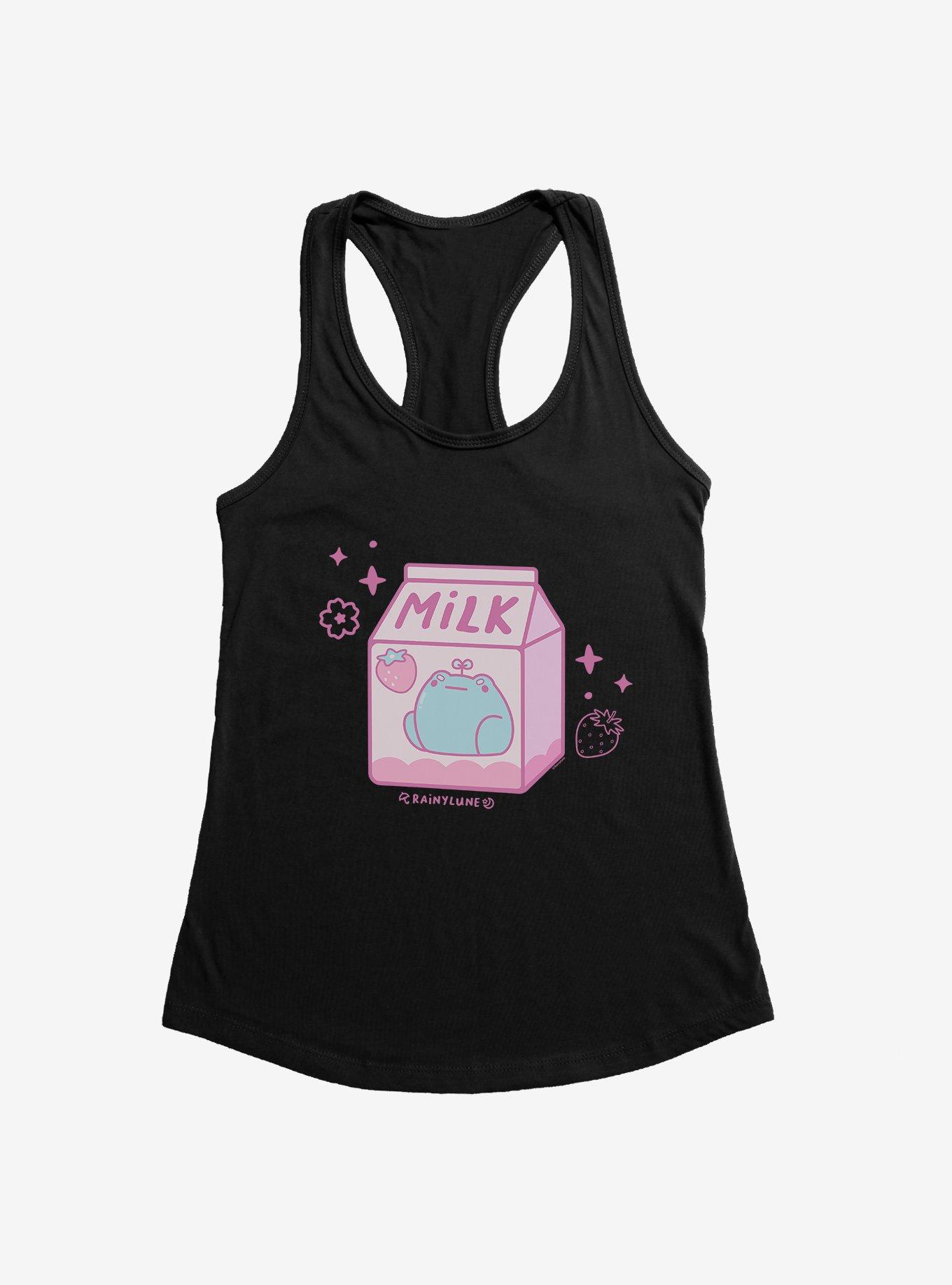 Rainylune Sprout The Frog Strawberry Milk Girls Tank, , hi-res