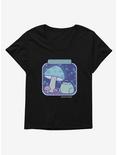 Rainylune Sprout The Frog Mushroom Jar Girls T-Shirt Plus Size, BLACK, hi-res