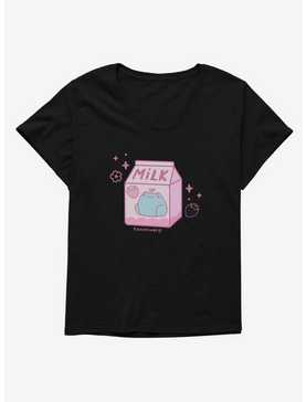 Rainylune Sprout The Frog Strawberry Milk Girls T-Shirt Plus Size, , hi-res