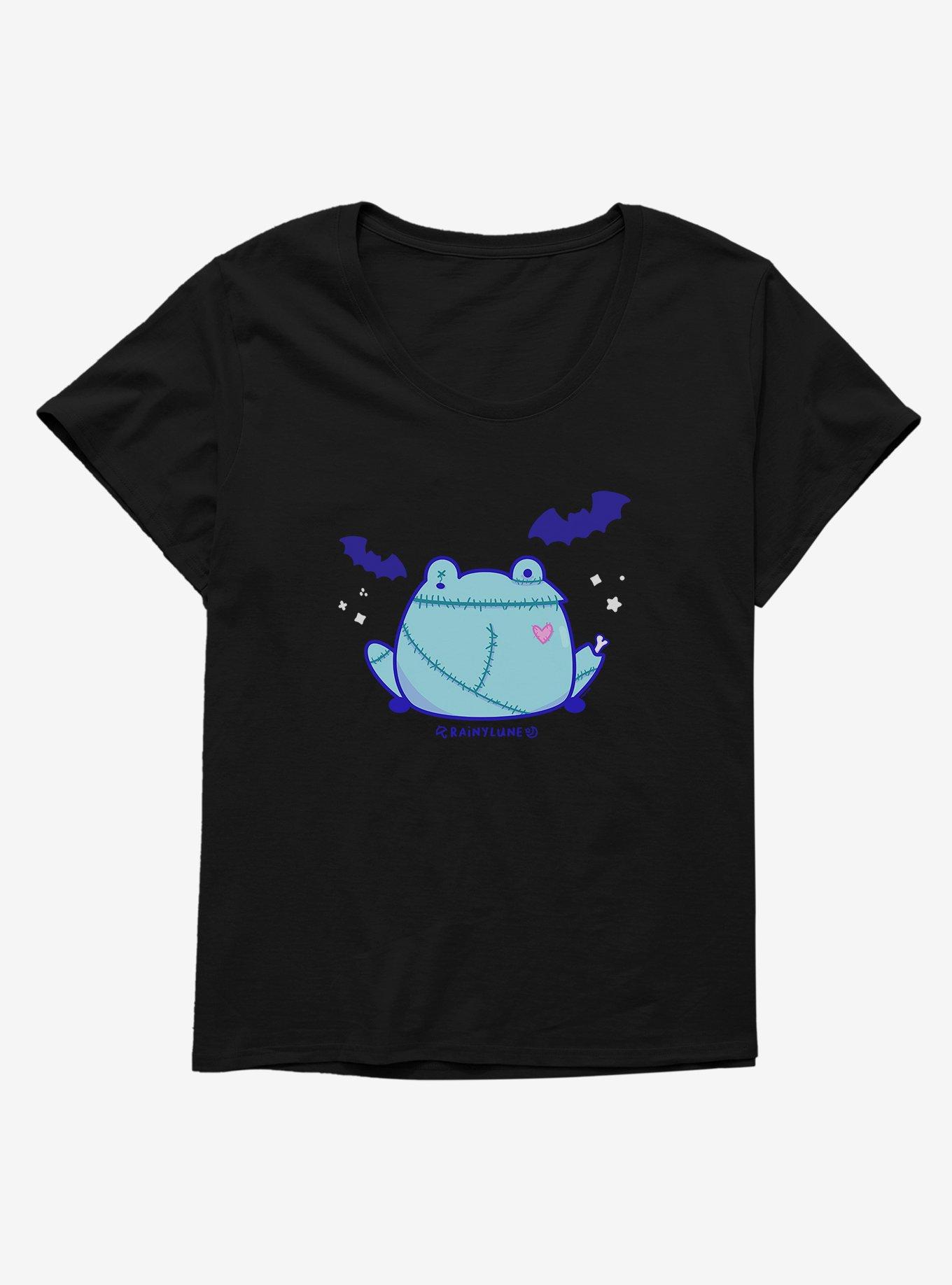 Rainylune Friend The Frog Knife Girls T-Shirt Plus Size, BLACK, hi-res