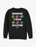 Nintendo Splatoon Choose Your Weapons Sweatshirt, BLACK, hi-res
