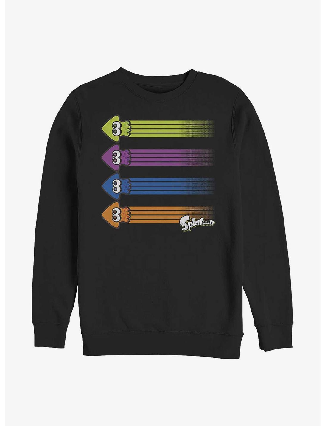 Nintendo Splatoon Inkling Squid Rainbow Sweatshirt, BLACK, hi-res
