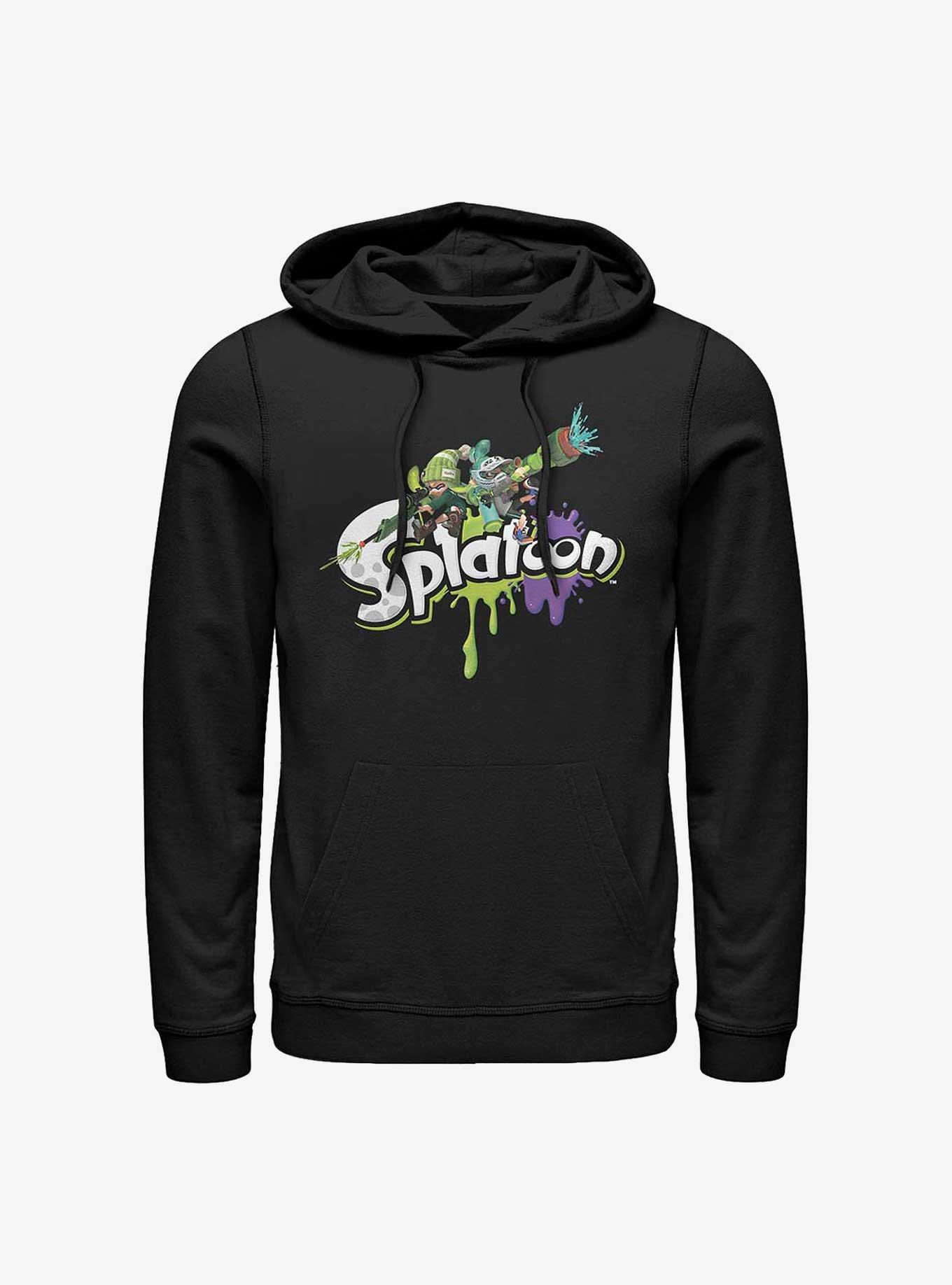 Nintendo Splatoon Splat Logo Hoodie, BLACK, hi-res