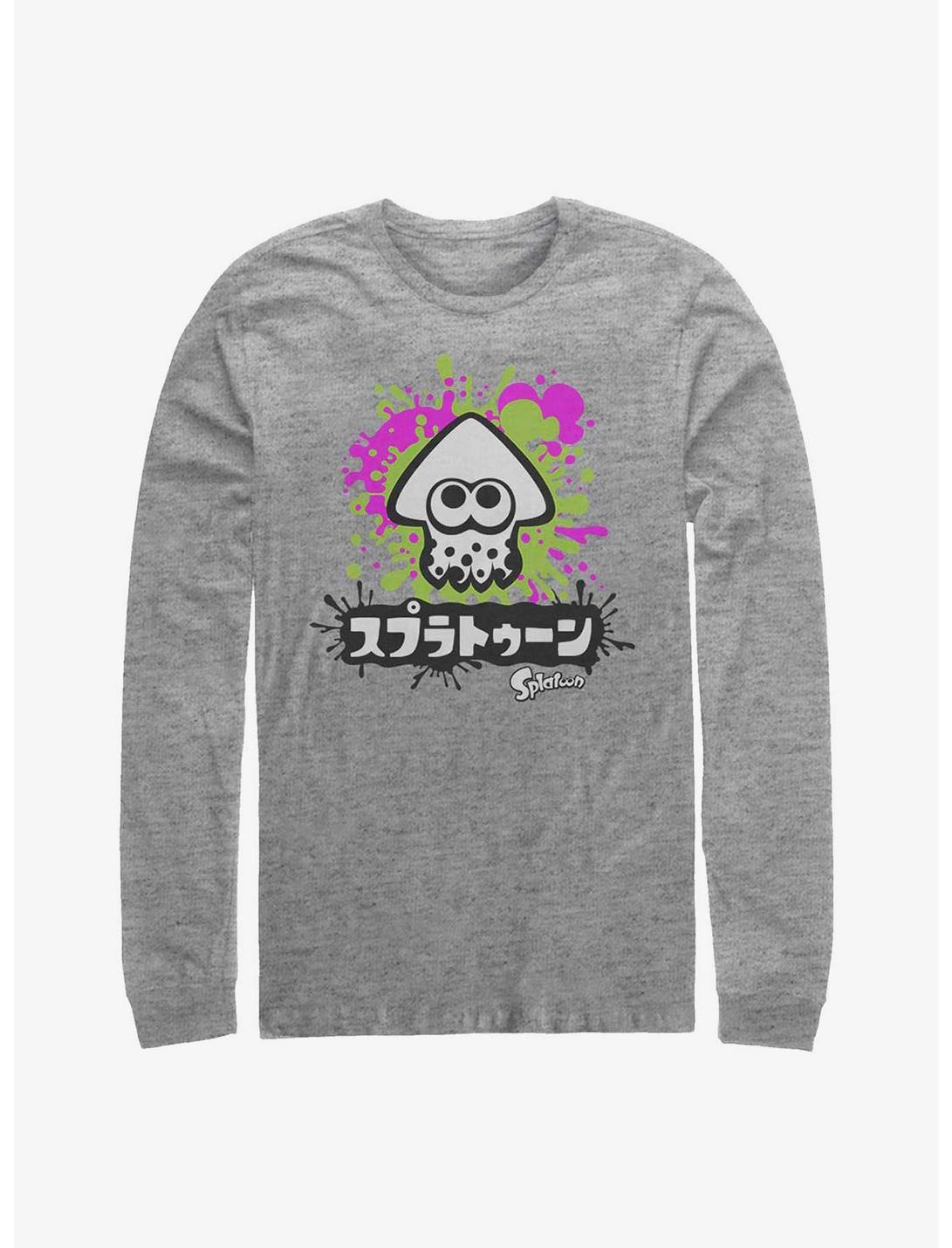 Nintendo Splatoon Inkling Squid Splash Long-Sleeve T-Shirt, ATH HTR, hi-res