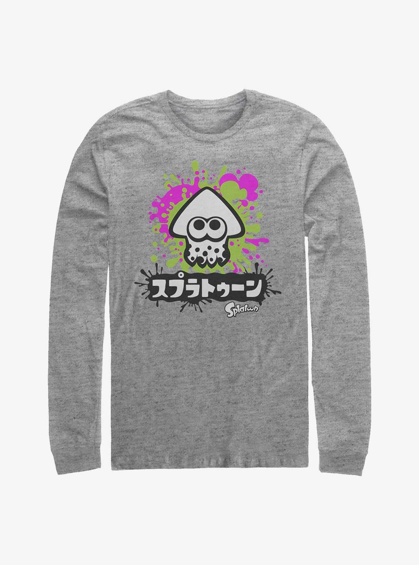 Nintendo Splatoon Inkling Squid Splash Long-Sleeve T-Shirt, ATH HTR, hi-res