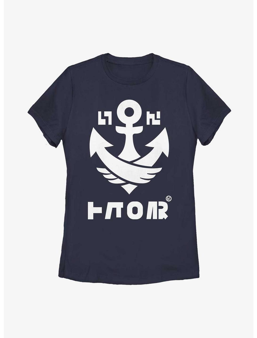 Nintendo Splatoon Splat Badge Anchor Womens T-Shirt, NAVY, hi-res