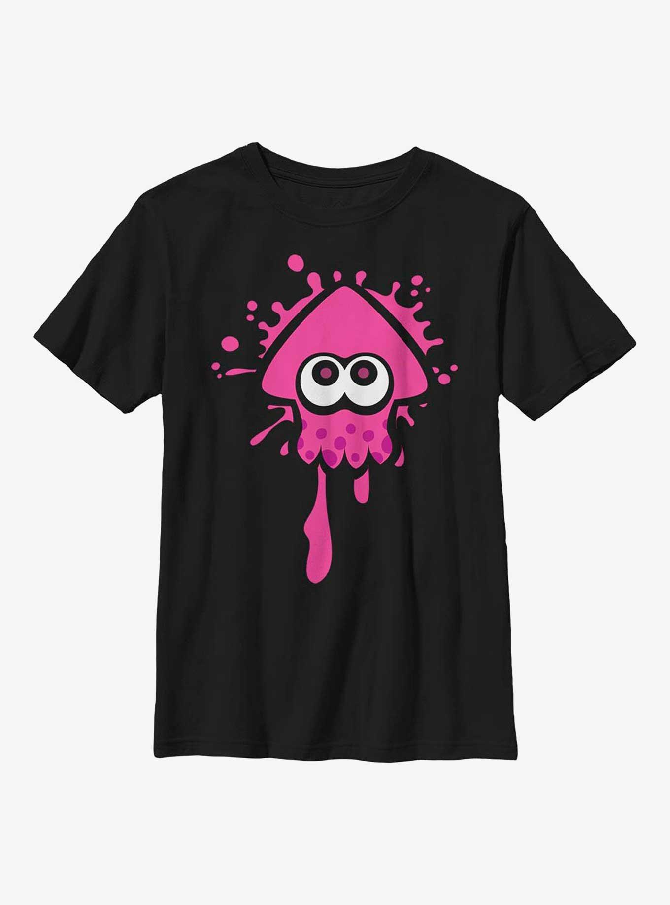 Nintendo Splatoon Pink Inkling Youth T-Shirt, BLACK, hi-res