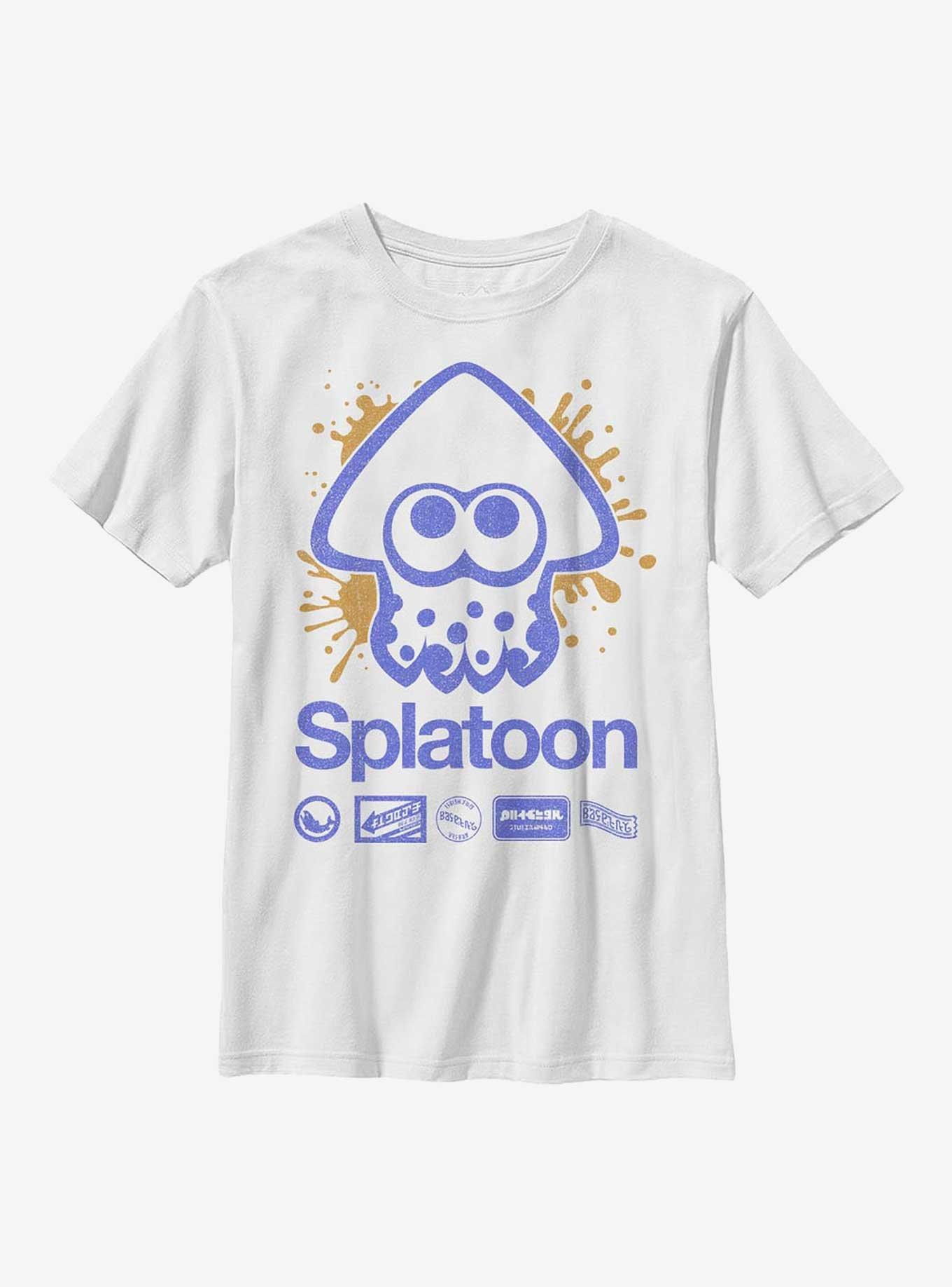Nintendo Splatoon Squid Logo Youth T-Shirt, WHITE, hi-res