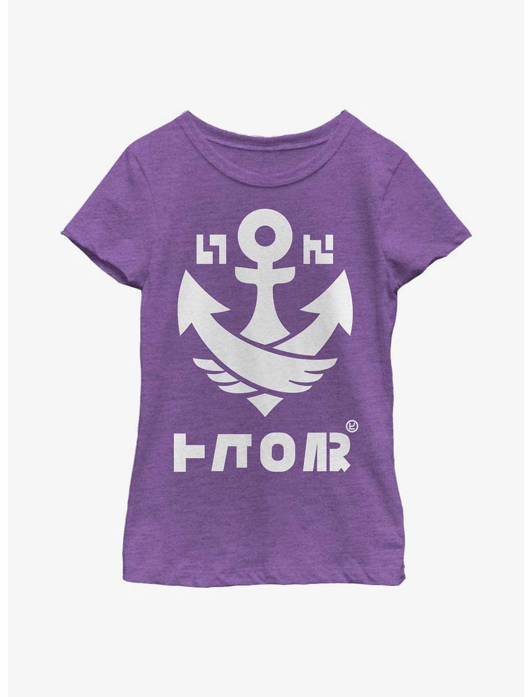 Nintendo Splatoon Splat Badge Anchor Youth Girls T-Shirt, PURPLE BERRY, hi-res
