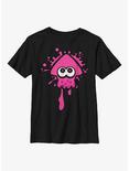 Nintendo Splatoon Pink Inkling Youth T-Shirt, BLACK, hi-res