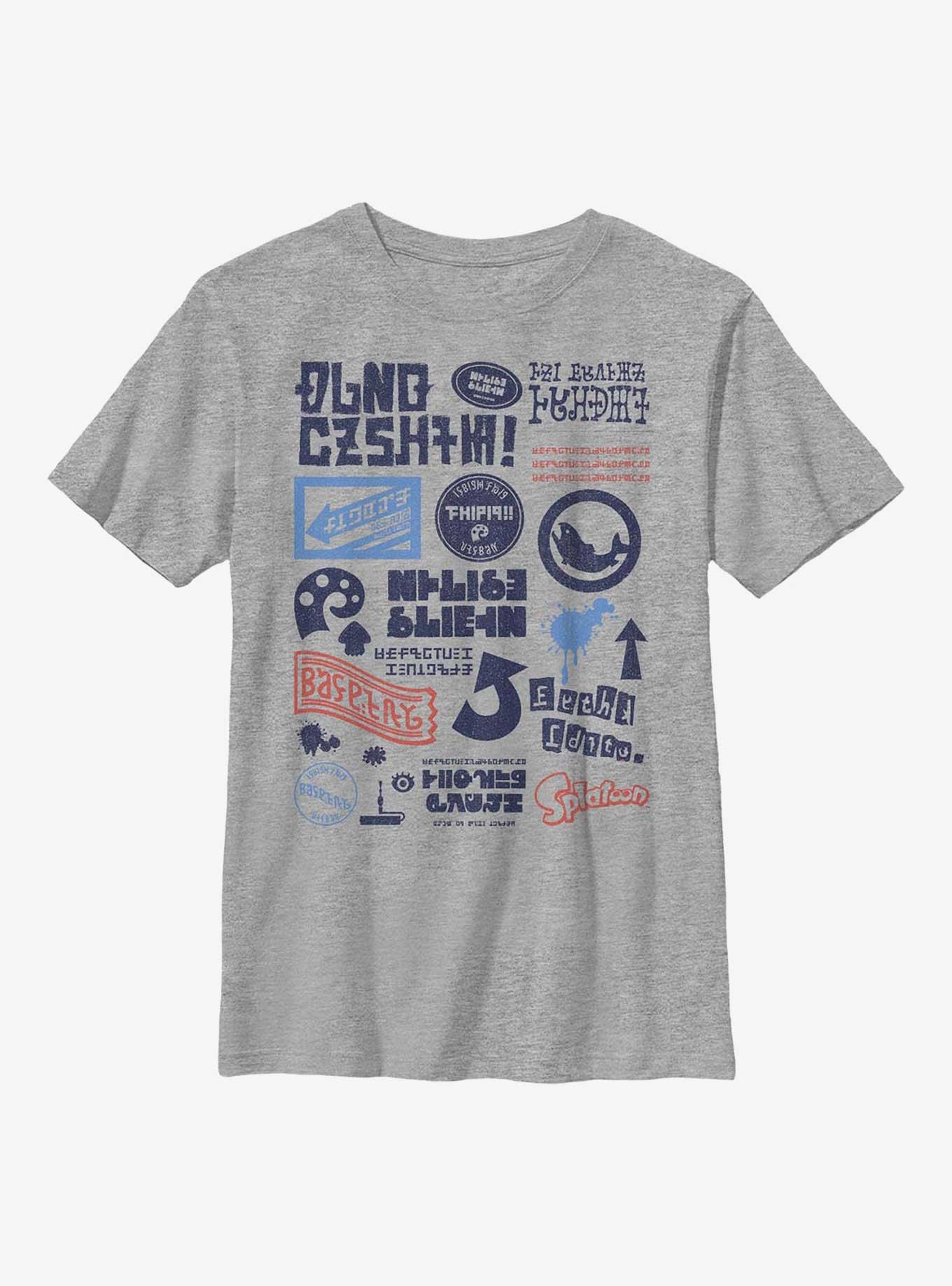 Nintendo Splatoon Signage Distress Mashup Youth T-Shirt, , hi-res