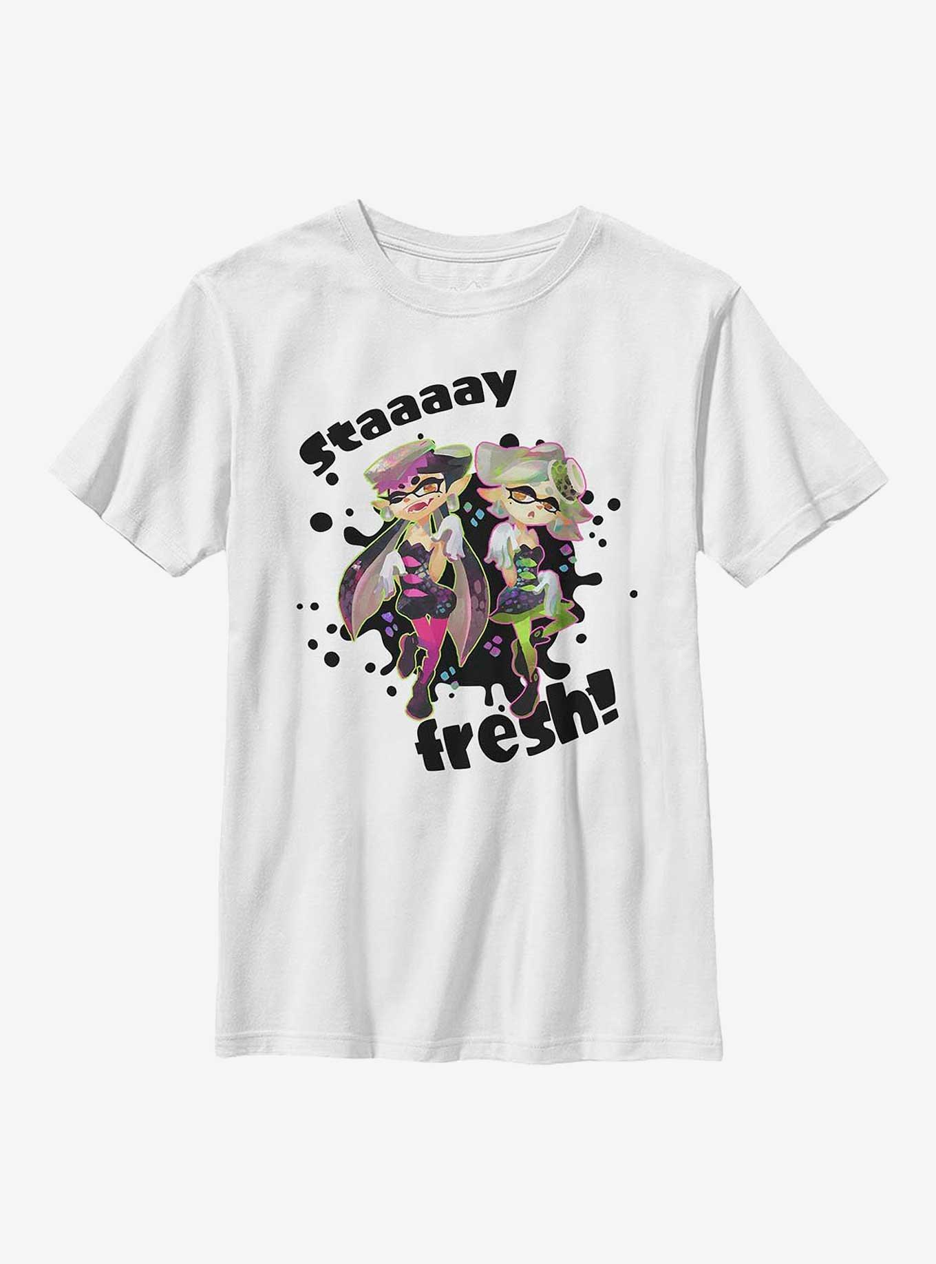 Nintendo Splatoon Stay Fresh Youth T-Shirt, WHITE, hi-res