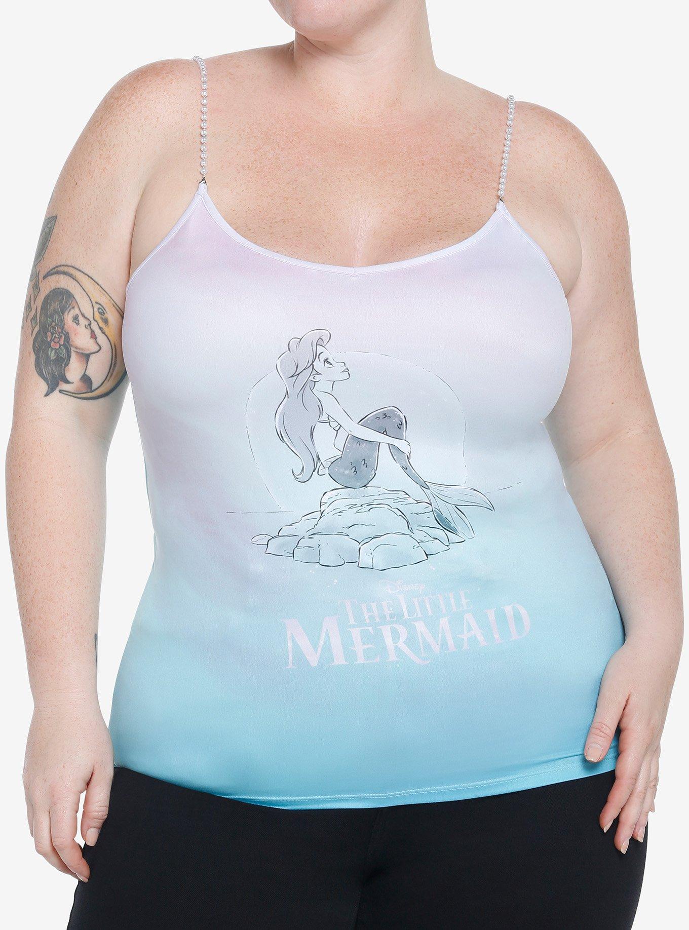 Her Universe Disney The Little Mermaid Ombre Pearl Strap Cami Plus Size, , hi-res