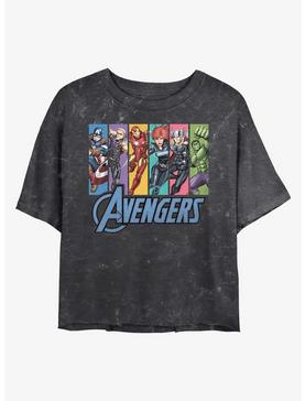 Plus Size Marvel Avengers Unite Mineral Wash Crop Womens T-Shirt, , hi-res