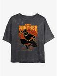 Marvel Black Panther Warrior Prince Mineral Wash Crop Womens T-Shirt, BLACK, hi-res