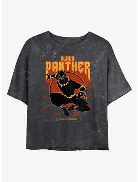 Marvel Black Panther Warrior Prince Mineral Wash Crop Womens T-Shirt, , hi-res