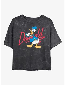 Disney Donald Duck Signature Donald Mineral Wash Crop Womens T-Shirt, , hi-res