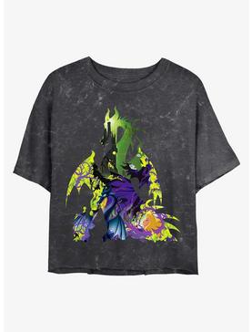 Disney Princesses Dragon Form Mineral Wash Crop Womens T-Shirt, , hi-res