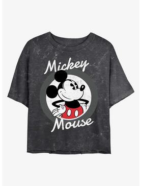 Disney Mickey Mouse Classic Mickey Mineral Wash Crop Womens T-Shirt, , hi-res
