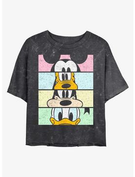 Disney Mickey Mouse Eyes On You Mineral Wash Crop Womens T-Shirt, , hi-res