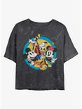 Disney Mickey Mouse Original Buddies Mineral Wash Crop Womens T-Shirt, BLACK, hi-res