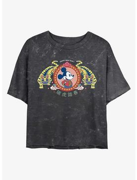Plus Size Disney Mickey Mouse Tiger King Mineral Wash Crop Womens T-Shirt, , hi-res