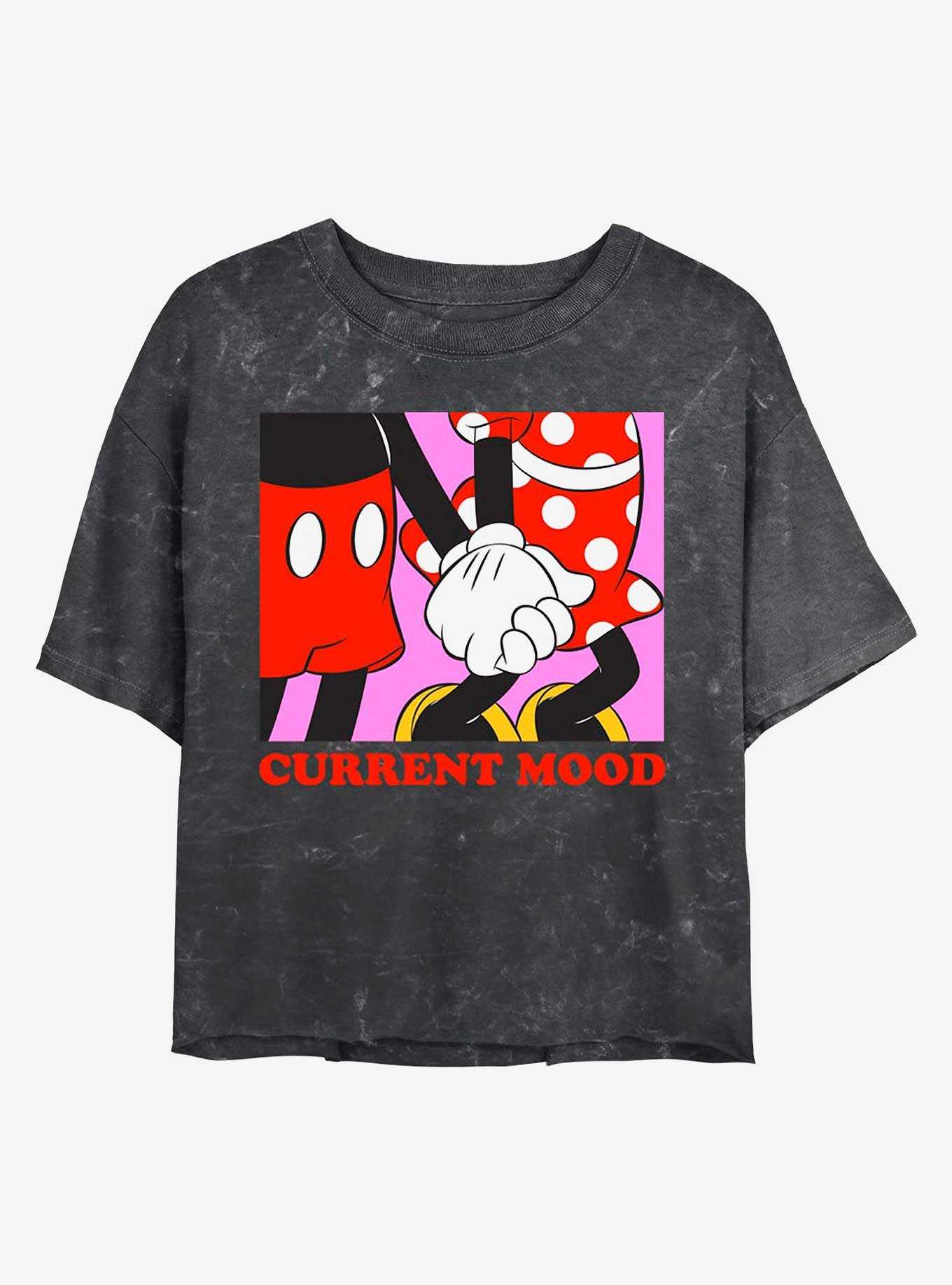 Disney Minnie Mouse Current Mood Mineral Wash Crop Womens T-Shirt, , hi-res