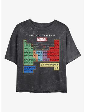 Plus Size Marvel Periodic Heroes Mineral Wash Crop Womens T-Shirt, , hi-res