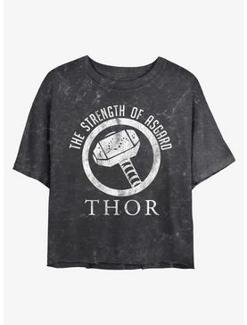 Plus Size Marvel Thor Strength of Asgard Mineral Wash Crop Womens T-Shirt, , hi-res