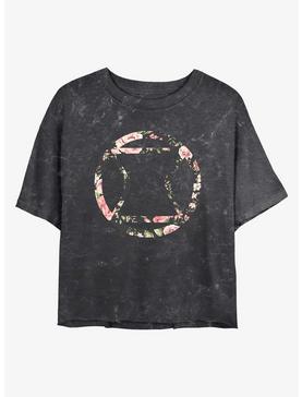 Plus Size Marvel Widow Rose Mineral Wash Crop Womens T-Shirt, , hi-res