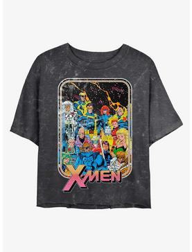 Marvel X-Men 70's Heroes Mineral Wash Crop Womens T-Shirt, , hi-res