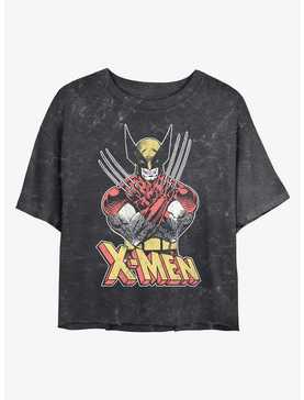 Marvel X-Men Vintage Wolverine Mineral Wash Crop Womens T-Shirt, , hi-res