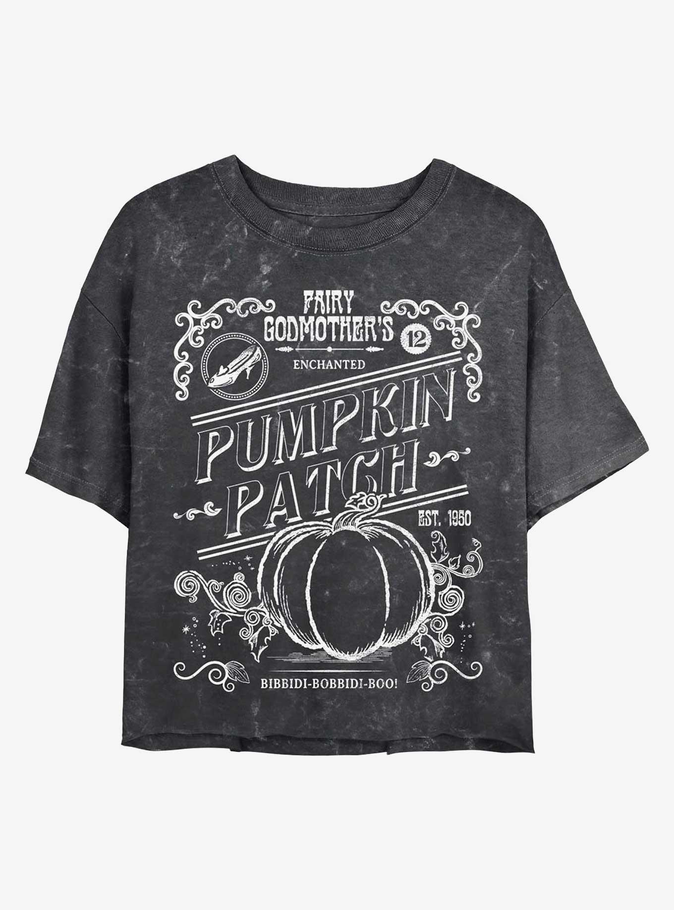 Disney Cinderella Fairy Godmother's Pumpkin Patch Mineral Wash Crop Womens T-Shirt, , hi-res