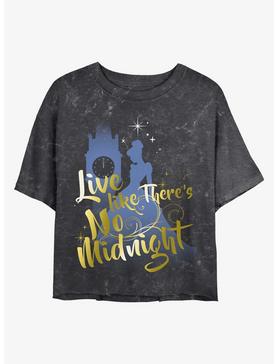 Disney Cinderella No Midnight Mineral Wash Crop Womens T-Shirt, , hi-res