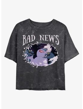 Disney Princesses Ursula Bad News Mineral Wash Crop Womens T-Shirt, , hi-res