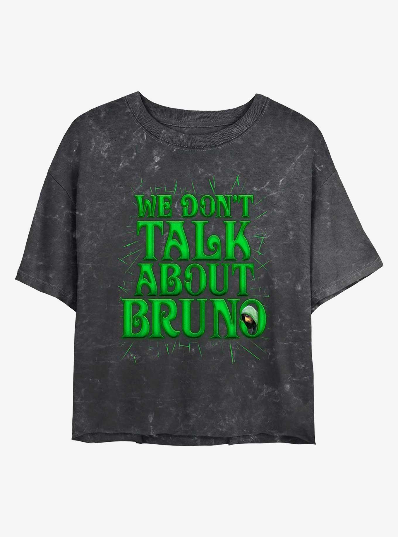 Disney Encanto Don't Talk About Bruno Mineral Wash Womens Crop T-Shirt