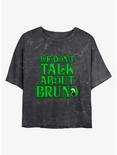 Disney Encanto Don't Talk About Bruno Mineral Wash Womens Crop T-Shirt, BLKCHAR, hi-res