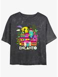 Disney Encanto Encanto Gold Mineral Wash Womens Crop T-Shirt, BLACK, hi-res