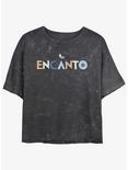 Disney Encanto Logo Mineral Wash Womens Crop T-Shirt, BLACK, hi-res