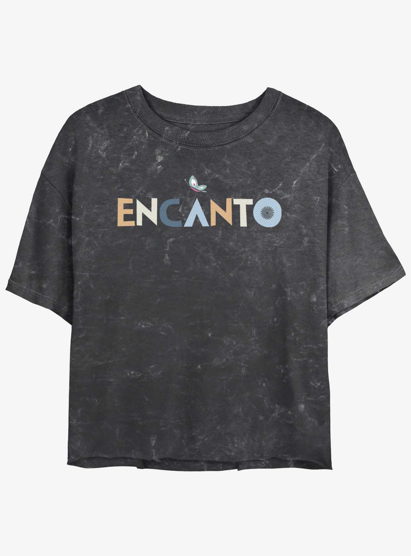 Disney Encanto Logo Mineral Wash Womens Crop T-Shirt, , hi-res