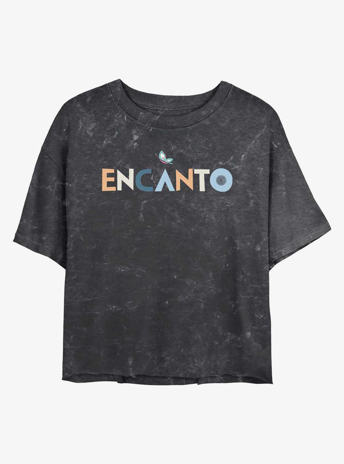Disney Encanto Logo Mineral Wash Womens Crop T-Shirt, , hi-res