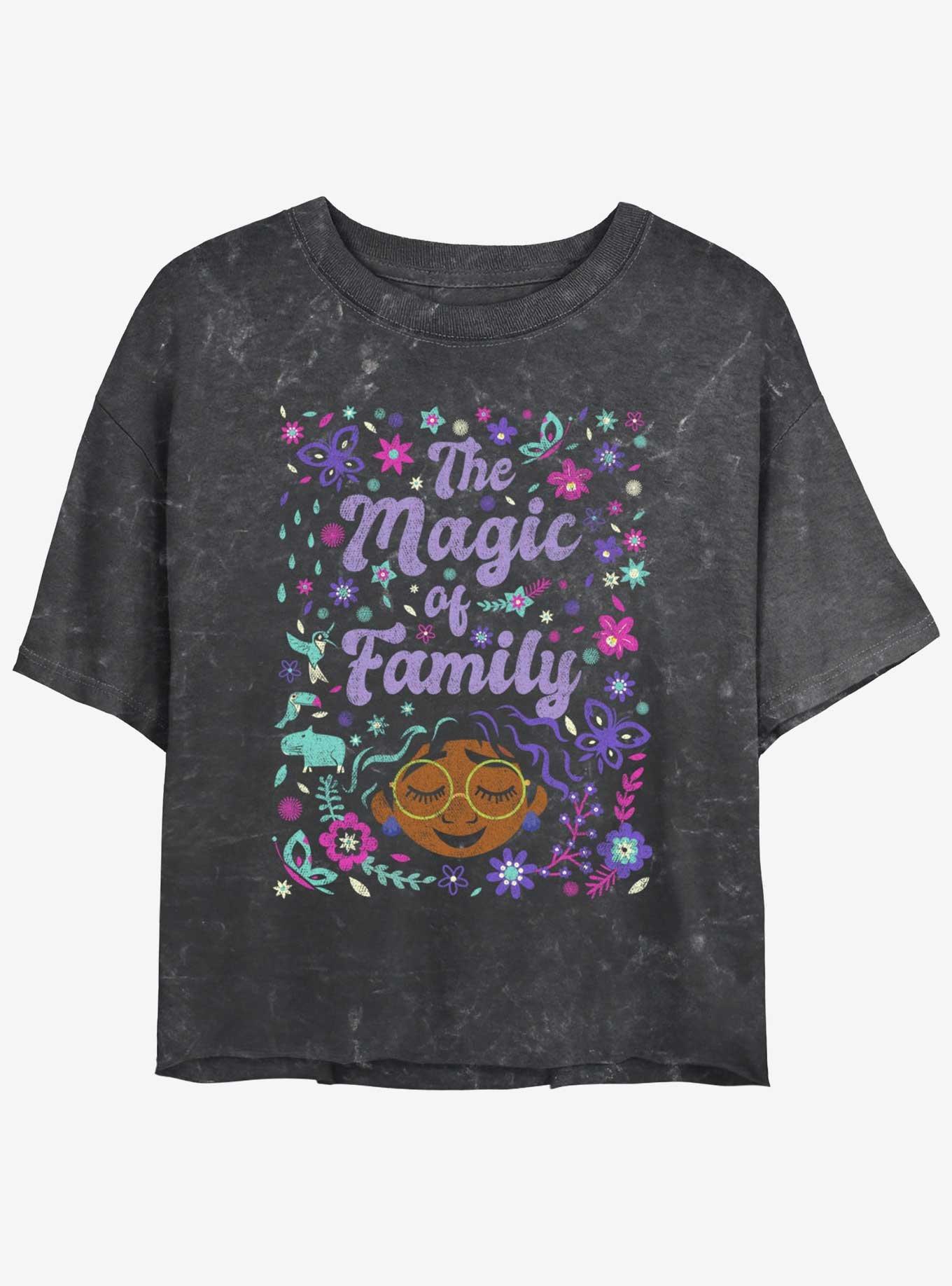 Disney Encanto Magic Mineral Wash Womens Crop T-Shirt, BLACK, hi-res