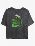 Disney Encanto We Don't Talk About Bruno Mineral Wash Womens Crop T-Shirt, BLACK, hi-res