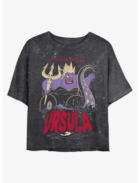 Plus Size Disney The Little Mermaid Ursula The Sea Witch Mineral Wash Crop Womens T-Shirt, , hi-res