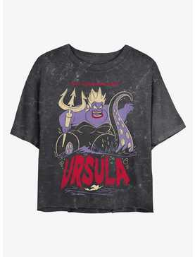 Disney The Little Mermaid Ursula The Sea Witch Mineral Wash Crop Womens T-Shirt, , hi-res